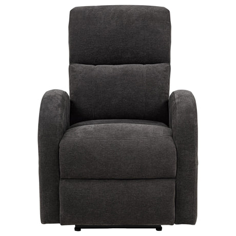 Grant Charcoal Gray Fabric Upholstered Power Recliner Chair by Coaster at Eve Furniture
