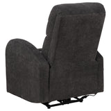 Grant Charcoal Gray Fabric Upholstered Power Recliner Chair by Coaster at Eve Furniture