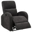 Grant Charcoal Gray Fabric Upholstered Power Recliner Chair by Coaster at Eve Furniture