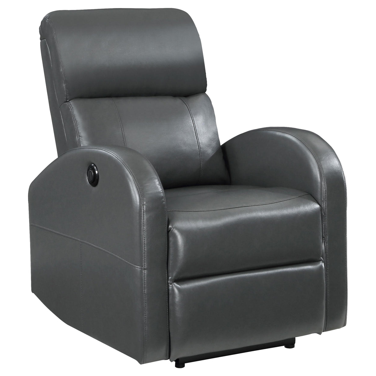 Grant Grey Upholstered Power Recliner Chair by Coaster at Eve Furniture