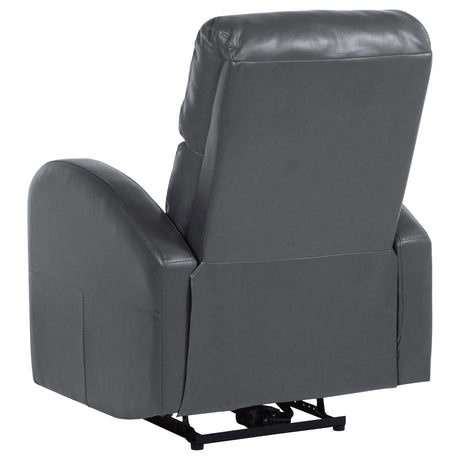Grant Grey Upholstered Power Recliner Chair by Coaster at Eve Furniture