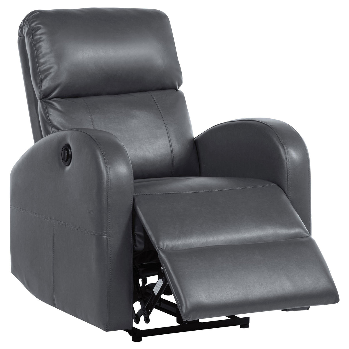 Grant Grey Upholstered Power Recliner Chair by Coaster at Eve Furniture