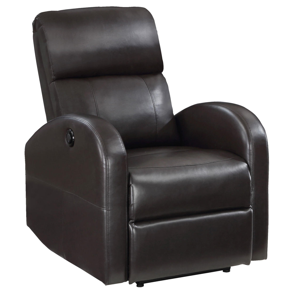 Grant Upholstered Power Recliner Chair Brown