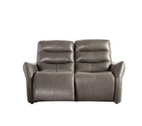 Granucci Gray Real Italian Leather Reclining Living Room Set by Furniture of America at Eve Furniture