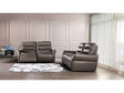 Granucci Gray Real Italian Leather Reclining Living Room Set by Furniture of America at Eve Furniture