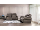 Granucci Gray Real Italian Leather Reclining Living Room Set by Furniture of America at Eve Furniture