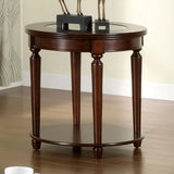 Granvia Dark Cherry End Table by Furniture of America at Eve Furniture