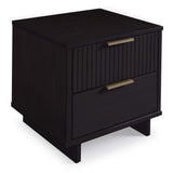 Granville 2-Piece Standard Dresser and Nightstand Set in Black by Manhattan Comfort at Eve Furniture