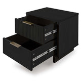 Granville 2-Piece Standard Dresser and Nightstand Set in Black by Manhattan Comfort at Eve Furniture