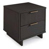 Granville 2-Piece Standard Dresser and Nightstand Set in Dark Grey by Manhattan Comfort at Eve Furniture