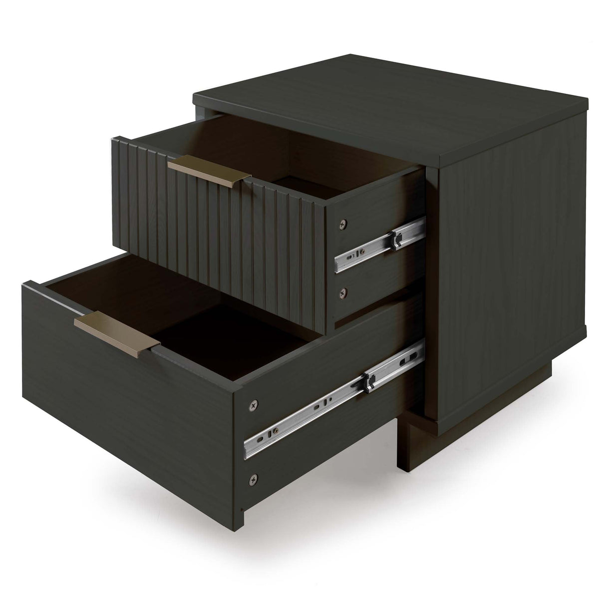 Granville 2-Piece Standard Dresser and Nightstand Set in Dark Grey by Manhattan Comfort at Eve Furniture