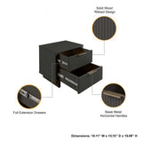 Granville 2-Piece Standard Dresser and Nightstand Set in Dark Grey by Manhattan Comfort at Eve Furniture