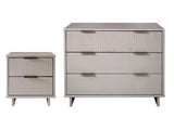 Granville 2-Piece Standard Dresser and Nightstand Set in Light Grey by Manhattan Comfort at Eve Furniture