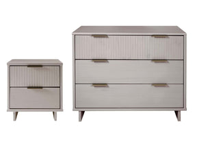 Granville 2-Piece Standard Dresser and Nightstand Set in Light Grey by Manhattan Comfort at Eve Furniture