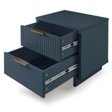 Granville 2-Piece Standard Dresser and Nightstand Set in Midnight Blue by Manhattan Comfort at Eve Furniture