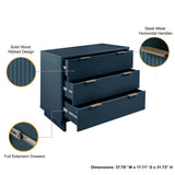 Granville 2-Piece Standard Dresser and Nightstand Set in Midnight Blue by Manhattan Comfort at Eve Furniture
