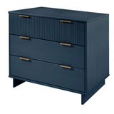 Granville 2-Piece Standard Dresser and Nightstand Set in Midnight Blue by Manhattan Comfort at Eve Furniture