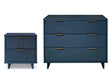 Granville 2-Piece Standard Dresser and Nightstand Set in Midnight Blue by Manhattan Comfort at Eve Furniture