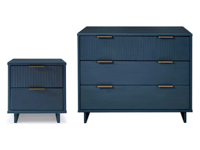 Granville 2-Piece Standard Dresser and Nightstand Set in Midnight Blue by Manhattan Comfort at Eve Furniture
