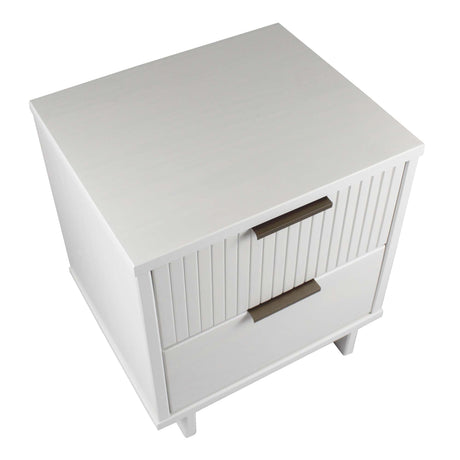 Granville 2-Piece Standard Dresser and Nightstand Set in White by Manhattan Comfort at Eve Furniture
