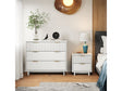 Granville 2-Piece Standard Dresser and Nightstand Set in White by Manhattan Comfort at Eve Furniture