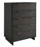 Granville 2-Piece Tall Chest and Double Dresser Set in Dark Grey by Manhattan Comfort at Eve Furniture