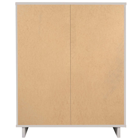 Granville 2-Piece Tall Chest and Double Dresser Set in Light Grey by Manhattan Comfort at Eve Furniture
