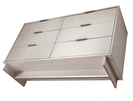 Granville 2-Piece Tall Chest and Double Dresser Set in Light Grey by Manhattan Comfort at Eve Furniture