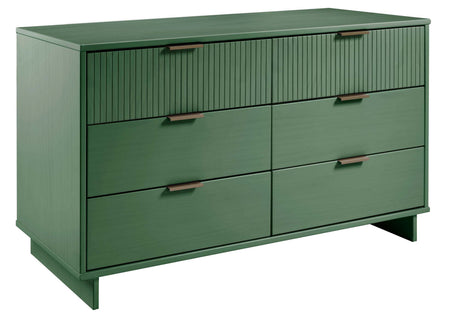 Granville 2-Piece Tall Chest and Double Dresser Set in Sage Green by Manhattan Comfort at Eve Furniture