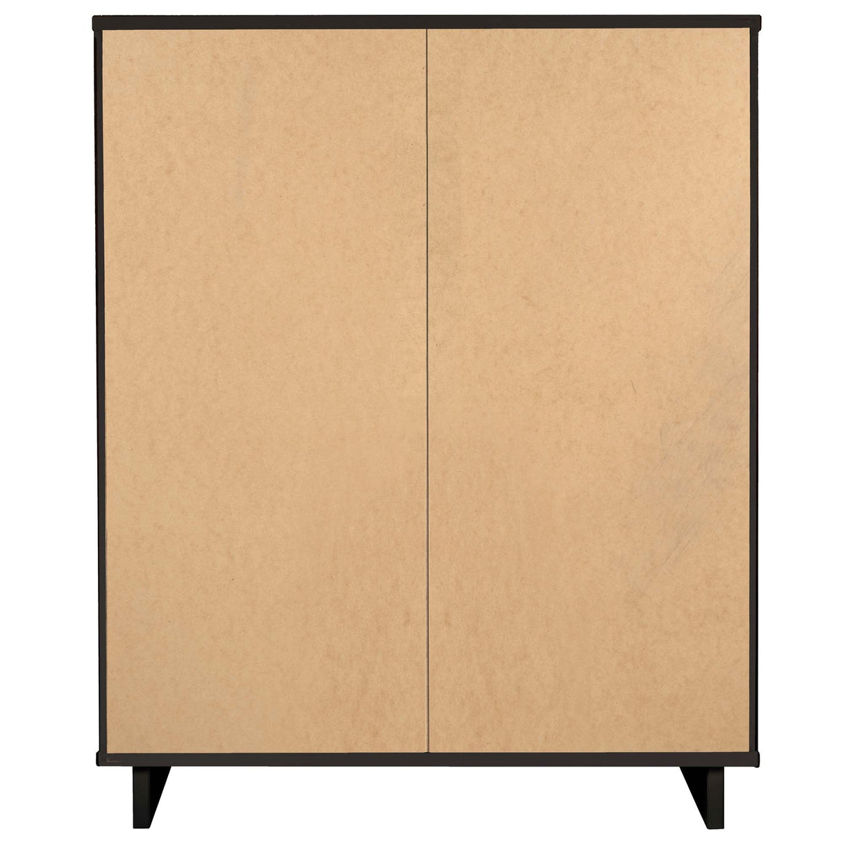 Granville 2-Piece Tall Chest and Standard Dresser Set in Black by Manhattan Comfort at Eve Furniture