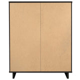 Granville 2-Piece Tall Chest and Standard Dresser Set in Black by Manhattan Comfort at Eve Furniture