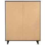 Granville 2-Piece Tall Chest and Standard Dresser Set in Dark Grey by Manhattan Comfort at Eve Furniture