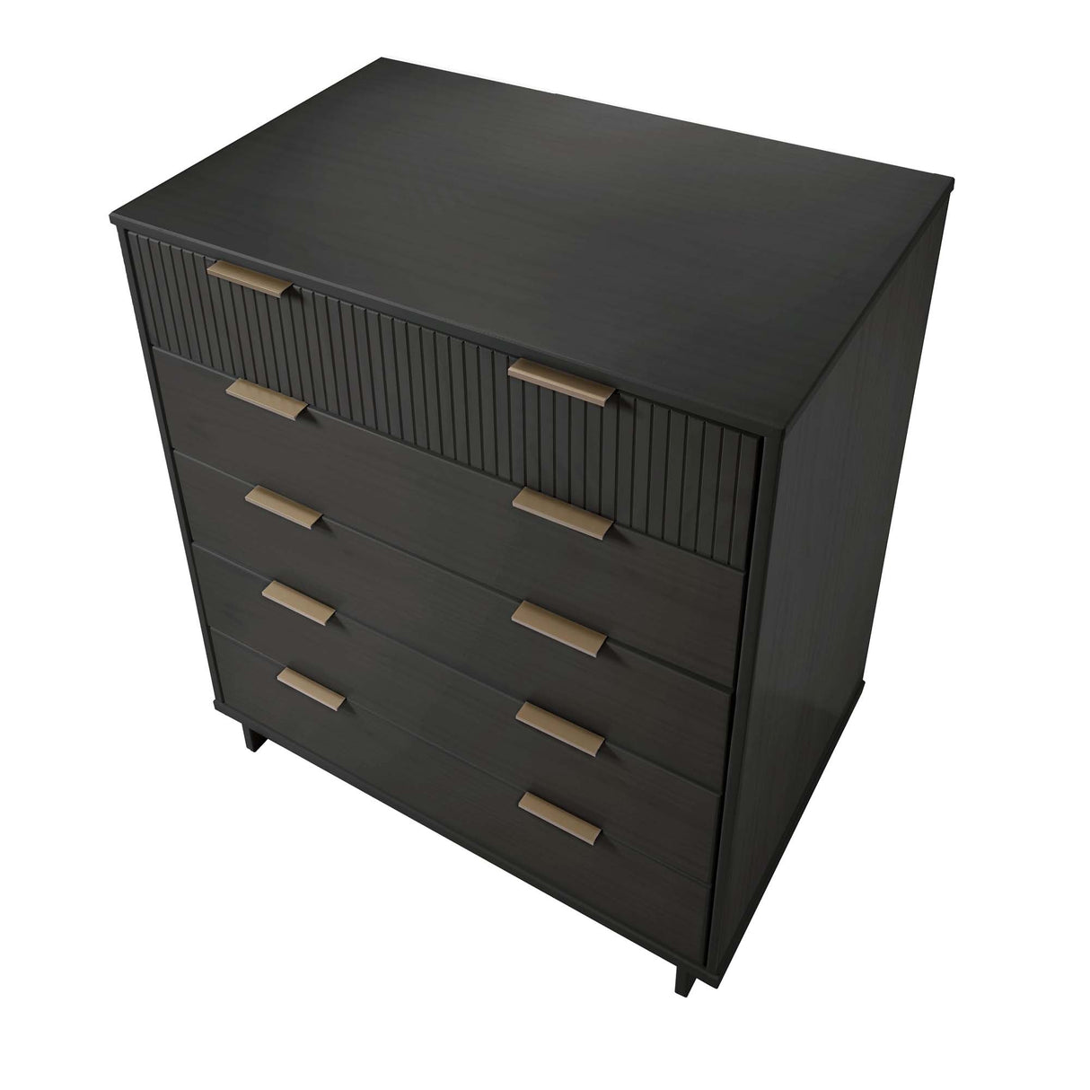 Granville 2-Piece Tall Chest and Standard Dresser Set in Dark Grey by Manhattan Comfort at Eve Furniture
