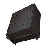 Granville 2-Piece Tall Chest and Standard Dresser Set in Dark Grey by Manhattan Comfort at Eve Furniture