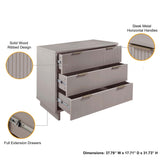 Granville 2-Piece Tall Chest and Standard Dresser Set in Light Grey by Manhattan Comfort at Eve Furniture