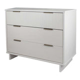 Granville 2-Piece Tall Chest and Standard Dresser Set in White by Manhattan Comfort at Eve Furniture