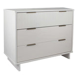Granville 2-Piece Tall Chest and Standard Dresser Set in White by Manhattan Comfort at Eve Furniture