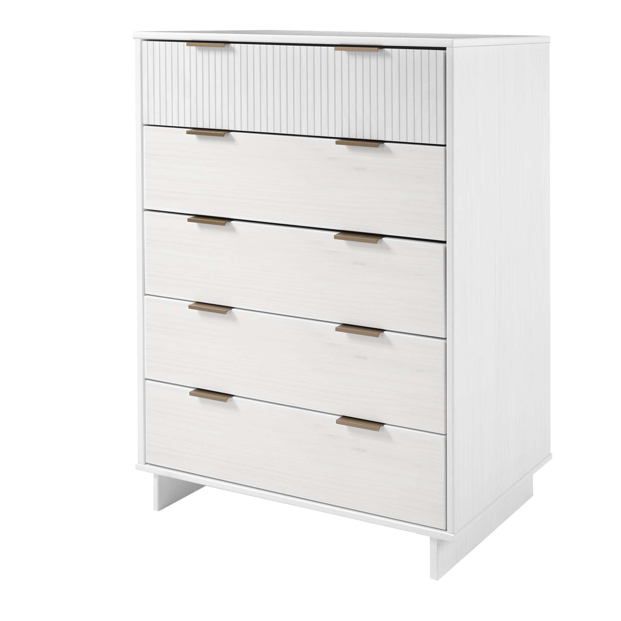 Granville 2-Piece Tall Chest and Standard Dresser Set in White by Manhattan Comfort at Eve Furniture