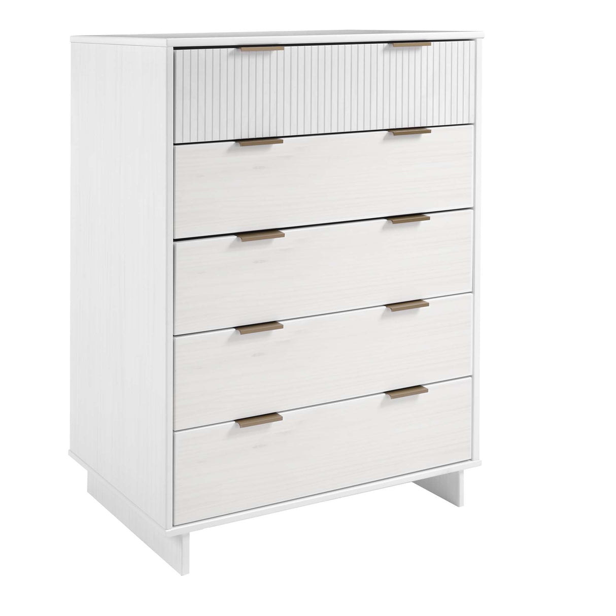 Granville 2-Piece Tall Chest and Standard Dresser Set in White by Manhattan Comfort at Eve Furniture