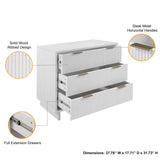 Granville 2-Piece Tall Chest and Standard Dresser Set in White by Manhattan Comfort at Eve Furniture