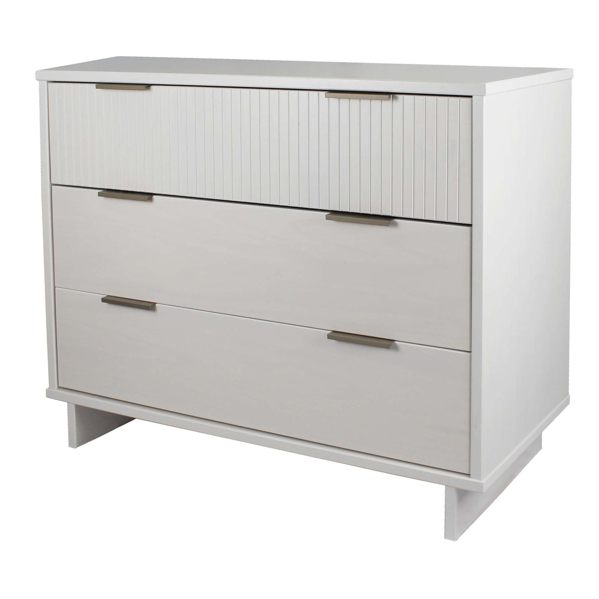 Granville 2-Piece Tall Chest and Standard Dresser Set in White by Manhattan Comfort at Eve Furniture
