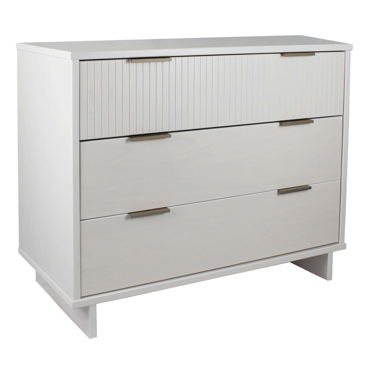 Granville 2-Piece Tall Chest and Standard Dresser Set in White by Manhattan Comfort at Eve Furniture