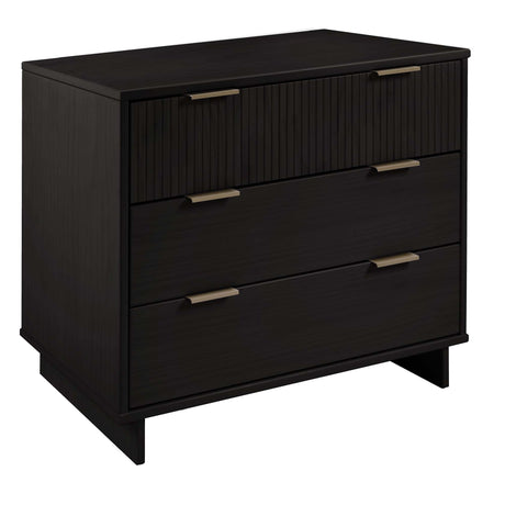 Granville 2-Piece Tall Narrow and Standard Dresser Set in Black by Manhattan Comfort at Eve Furniture