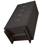 Granville 2-Piece Tall Narrow and Standard Dresser Set in Dark Grey by Manhattan Comfort at Eve Furniture