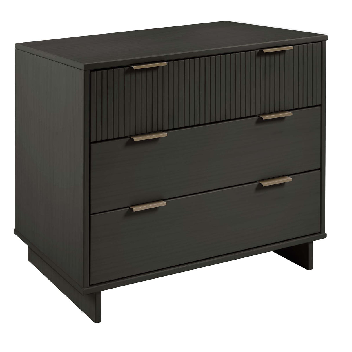 Granville 2-Piece Tall Narrow and Standard Dresser Set in Dark Grey by Manhattan Comfort at Eve Furniture