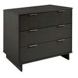 Granville 2-Piece Tall Narrow and Standard Dresser Set in Dark Grey by Manhattan Comfort at Eve Furniture