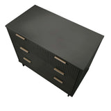 Granville 2-Piece Tall Narrow and Standard Dresser Set in Dark Grey by Manhattan Comfort at Eve Furniture