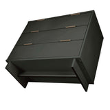 Granville 2-Piece Tall Narrow and Standard Dresser Set in Dark Grey by Manhattan Comfort at Eve Furniture