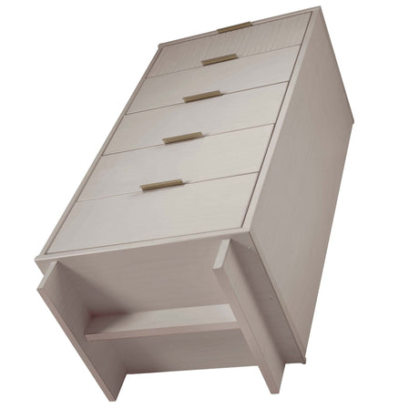 Granville 2-Piece Tall Narrow and Standard Dresser Set in Light Grey by Manhattan Comfort at Eve Furniture