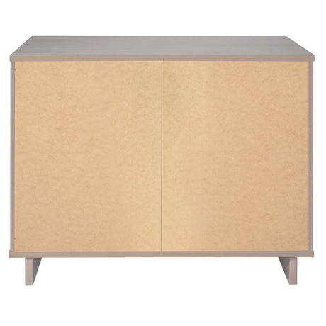 Granville 2-Piece Tall Narrow and Standard Dresser Set in Light Grey by Manhattan Comfort at Eve Furniture
